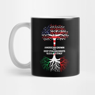 American Grown With Deep Italian Roots Italy Heart USA Mug